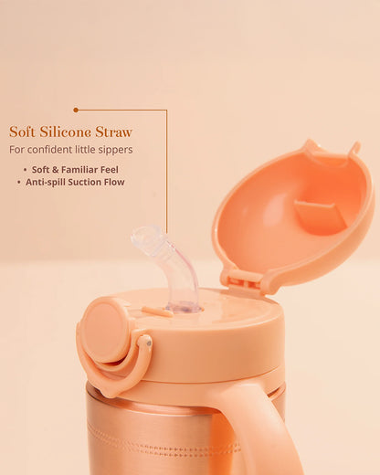 Baby Forest Tiny Tamba Pure Copper Straw Sipper-Ergonomic Design-Spill Proof Design-500ml