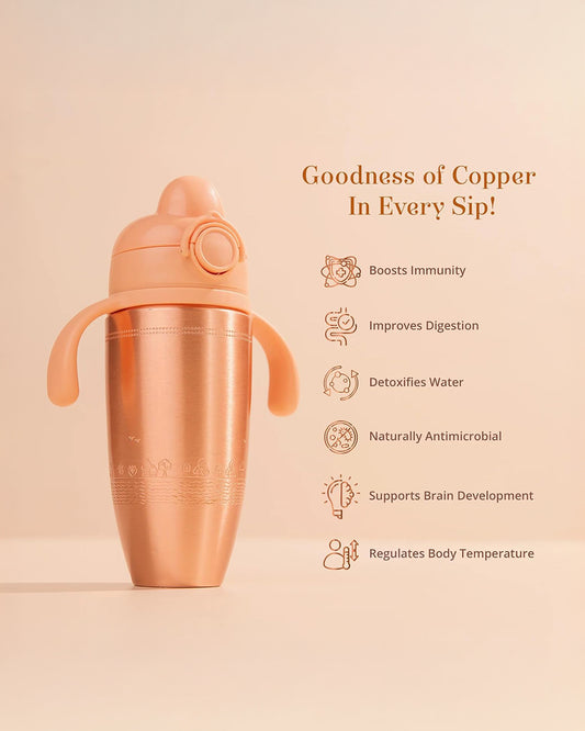 Baby Forest Tiny Tamba Pure Copper Spout Sipper-Ergonomic Design-Spill Proof Design-500ml