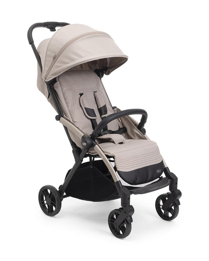 Chicco Goody XPlus Lightweight Stroller-One Hand Fold-Flat Reclining Seat-Big Shock Absorber Wheels-6 Months Warranty-For 0 to 4Y (Upto 22 Kg)-Sandshell