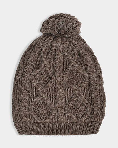 Mi Arcus Brown Winter Wear Cap-Solid-Cotton-For Infants