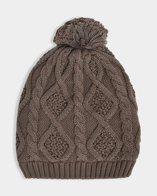 Mi Arcus Brown Winter Wear Cap-Solid-Cotton-For Infants