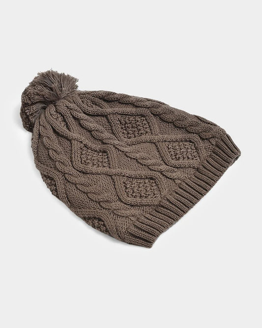 Mi Arcus Brown Winter Wear Cap-Solid-Cotton-For Infants