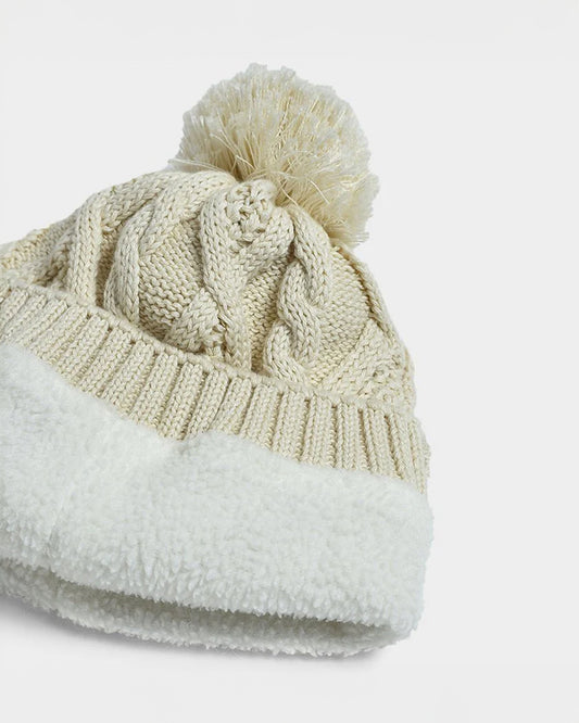 Mi Arcus Off White Winter Wear Cap-Solid-Cotton-For Infants