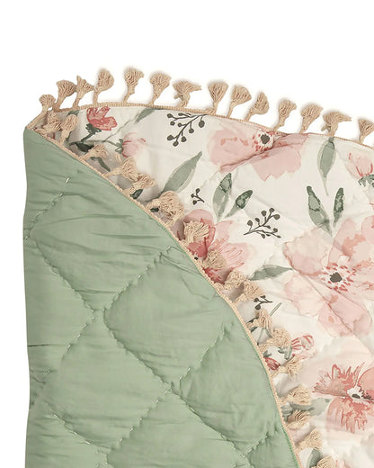 Crane Baby Pink Floral Playmat-Improves Tactile Stimulation-0M+