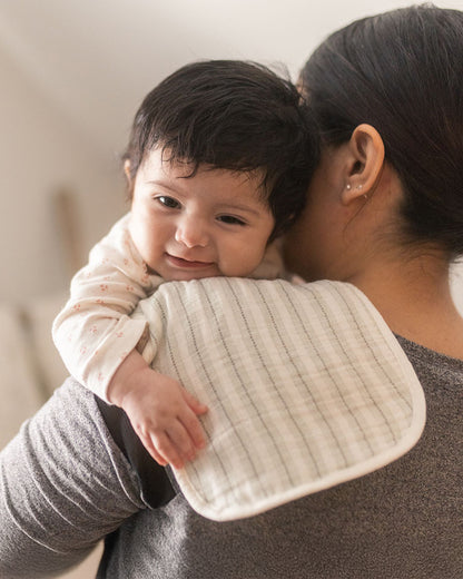 Crane Baby Burp Cloth Set-With Soft Muslin Front & Terry Back-Super Absorbent-Lightweight & Hypoallergenic-Avery Bunny-Pack of 3-For Infants