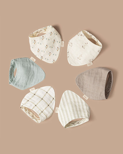Crane Baby Muslin Bandana Bibs-With 4 Layer Cotton Muslin-High Absorbency-Adjustable Snap Button Closure-Hypoallergenic-Avery Bunny-Pack of 3-For Infants
