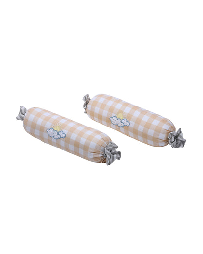 Abracadabra Baby Gadda Set-With 2 Bolsters & Mattress-Blue-Lost in Clouds-For Infants