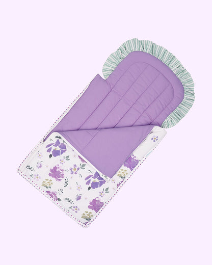 Abracadabra Quilted Baby Carrier Nest Cum Sleeping Bag-Villandry-White-For Infants