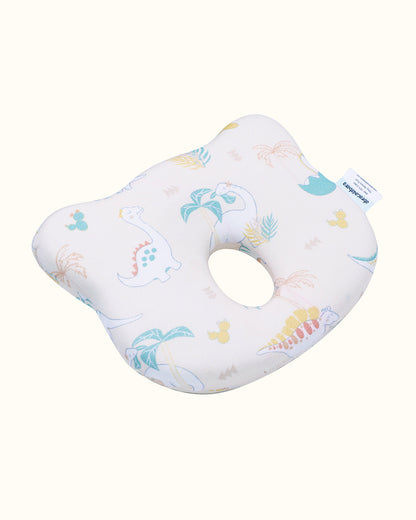 Abracadabra Baby Memory Foam Pillow-Prevents Flat Head Syndrome-Eases Neck Tension of Baby-D for Dino-For Infants