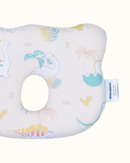Abracadabra Baby Memory Foam Pillow-Prevents Flat Head Syndrome-Eases Neck Tension of Baby-D for Dino-For Infants