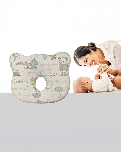 Abracadabra Baby Memory Foam Pillow-Prevents Flat Head Syndrome-Eases Neck Tension of Baby-Sleepy Friends-For Infants