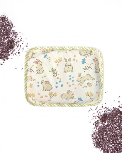 Abracadabra Rai Pillow-Bunny Garden-Baby Mustard Pillow-Beige-For Infants