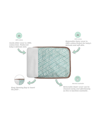 Abracadabra Rai Pillow-Savanna-Baby Mustard Pillow-Off White-For Infants