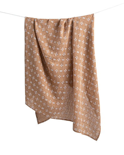 Crane Baby Kendi Swaddles-100% Cotton Muslin-Kendi Copper Dash-Pack of 1-Infant Wraps