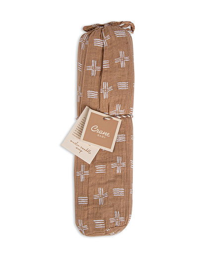 Crane Baby Kendi Swaddles-100% Cotton Muslin-Kendi Copper Dash-Pack of 1-Infant Wraps