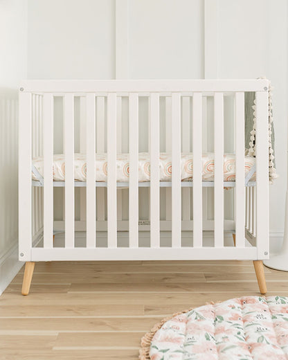 Crane Baby Rainbow Fitted Cot Bedsheet-100% Muslin Cotton-For Infants