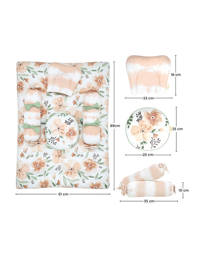 Crane Baby Parker Floral Bedding Set-Organic Cotton-Pack of 5-Baby Mattress Set For Infants