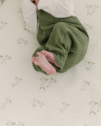 Crane Baby Bunny Fitted Cot Bedsheet-100% Muslin Cotton-For Infants