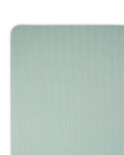 Crane Baby Evergreen Fitted Cot Bedsheet-100% Muslin Cotton-For Infants