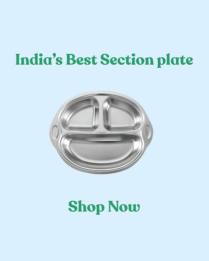 Theoni Stainless Steel Suction Plate-3 Compartments-BPA-Free & Dishwasher Safe-Pink-For Feeding