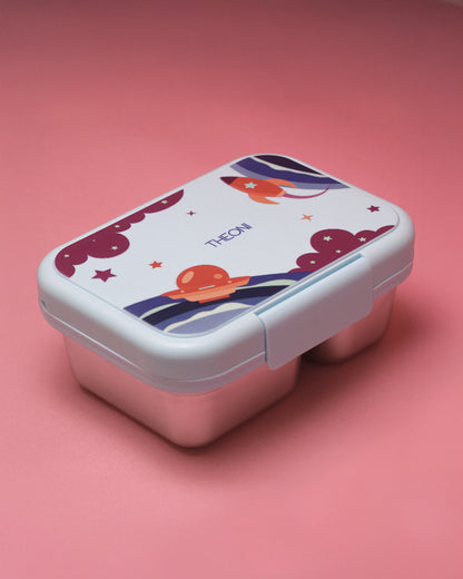 Theoni Duo Steel Lunch Box-2 Compartment-Microwave safe-Milo Blue