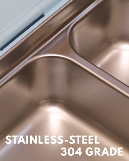 Theoni Duo Steel Lunch Box-2 Compartment-Microwave safe-Milo Blue