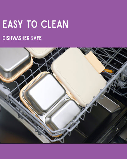 Theoni Duo Steel Lunch Box-2 Compartment-Microwave safe-Milo Blue