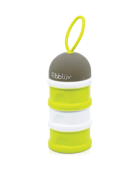 bbluv Dose Multipurpose Stackable Container-With 3 Compartments & Funnel Cap for Easy Pouring-Lime
