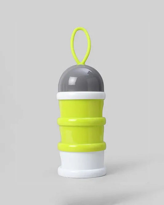 bbluv Dose Multipurpose Stackable Container-With 3 Compartments & Funnel Cap for Easy Pouring-Lime
