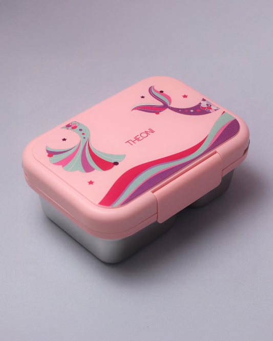 Theoni Duo Steel Lunch Box-2 Compartment-Microwave safe-Pixi Pink