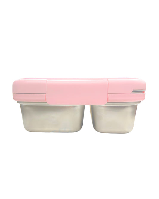 Theoni Duo Steel Lunch Box-2 Compartment-Microwave safe-Pixi Pink