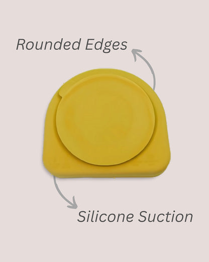 Theoni Silicone Anti Skid Meal Set-Microwave & Dishwasher Safe-BPA Free-Pack of 3-Mango