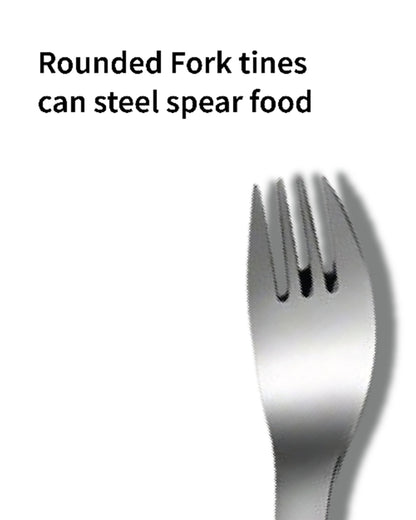 Theoni Little Bites Stainless Steel Spoon & Fork Set With Case-Dishwasher Safe-For Infants