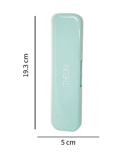 Theoni Little Bites Stainless Steel Spoon & Fork Set With Case-Dishwasher Safe-For Infants