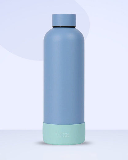 Theoni Stainless Steel Double Walled Insulated Water Bottle-24 Hours Cold & 16 Hours Hot-Weekday Blues-500ml