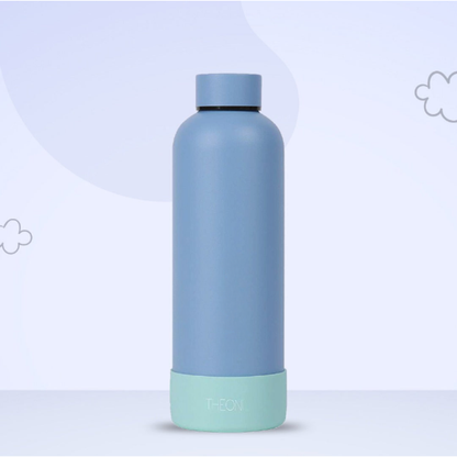 Theoni Stainless Steel Double Walled Insulated Water Bottle-24 Hours Cold & 16 Hours Hot-Weekday Blues-500ml