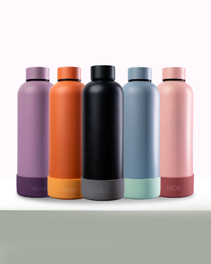 Theoni Stainless Steel Double Walled Insulated Water Bottle-24 Hours Cold & 16 Hours Hot-Pretty Peach-500ml