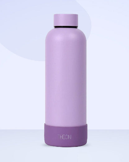 Theoni Stainless Steel Double Walled Insulated Water Bottle-24 Hours Cold & 16 Hours Hot-Playful Purple-500ml