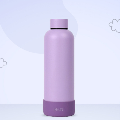 Theoni Stainless Steel Double Walled Insulated Water Bottle-24 Hours Cold & 16 Hours Hot-Playful Purple-500ml