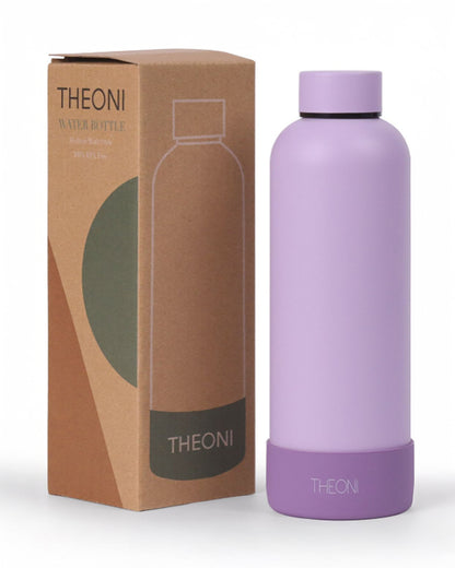 Theoni Stainless Steel Double Walled Insulated Water Bottle-24 Hours Cold & 16 Hours Hot-Playful Purple-500ml