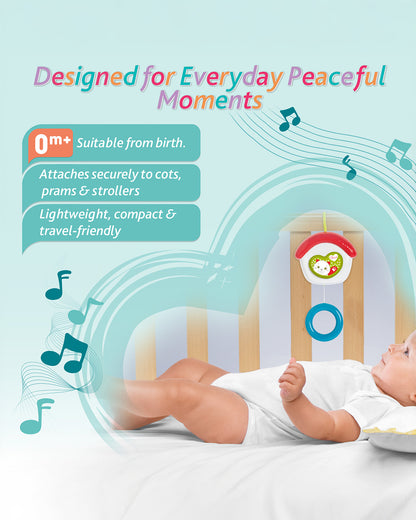 Chicco First Love Sweet Home Musical Toy-Easy Attachment With Stroller & Cot-For Infants