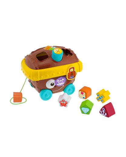 Chicco Pirate Treasure Chest-Shape Sorter & Stacker-Improves Color Recognition-Learning & Educational Toys-12M+