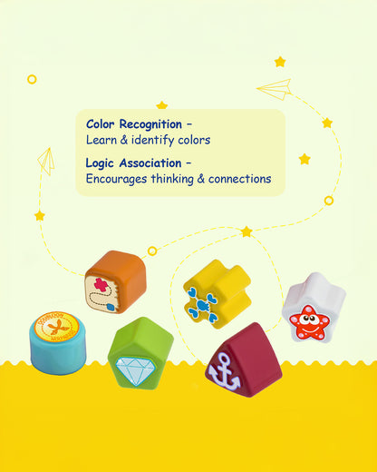 Chicco Pirate Treasure Chest-Shape Sorter & Stacker-Improves Color Recognition-Learning & Educational Toys-12M+