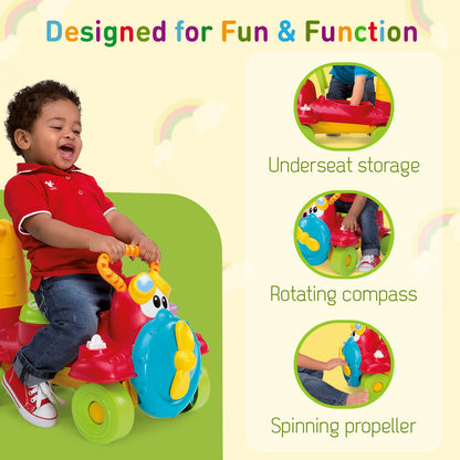 Chicco Charlie Sky Rider 2 in 1 Ride On-Push & Walk Support-Converts Easily Into Ride On Mode-Helps Build Balance-For 1 to 3Y (Upto 20 Kg)