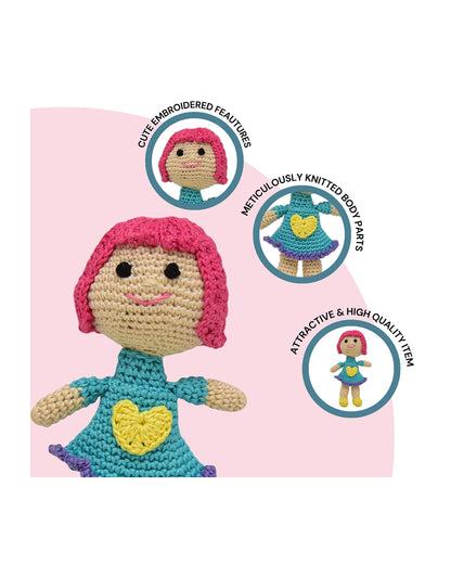 Happy Threads Adorable Kind Mini Doll-Handcrafted-Easily Washable-3M+