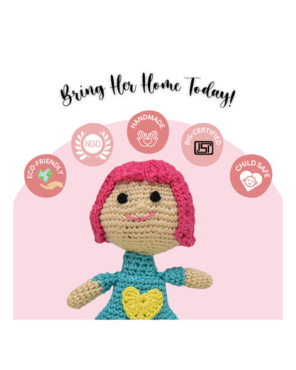 Happy Threads Adorable Kind Mini Doll-Handcrafted-Easily Washable-3M+