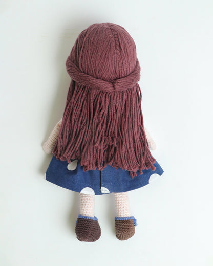 Happy Threads Suzy Crochet Doll-Include Interchangeable Outfit-Handcrafted-Easily Washable-Plush Cuddly Toy-For 6M+