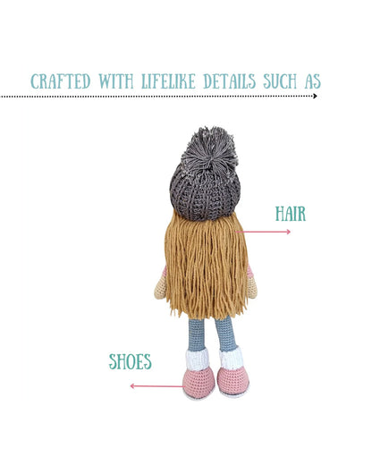 Happy Threads Molly Crochet Doll-Handcrafted-Easily Washable-Plush Cuddly Toy-For 6M+