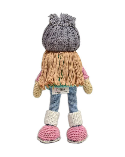 Happy Threads Molly Crochet Doll-Handcrafted-Easily Washable-Plush Cuddly Toy-For 6M+