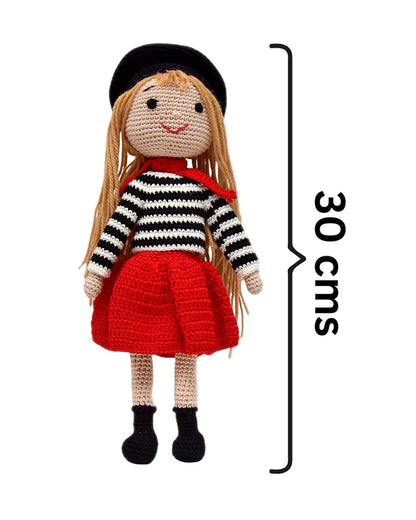 Happy Threads Bellz Crochet Doll-Handcrafted-Easily Washable-Plush Cuddly Toy-For 6M+